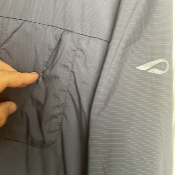 PROSPECS Jog Jacket/ Windbreaker Gray/Blue with Neon Orange details. Unisex - Picture 4 of 8